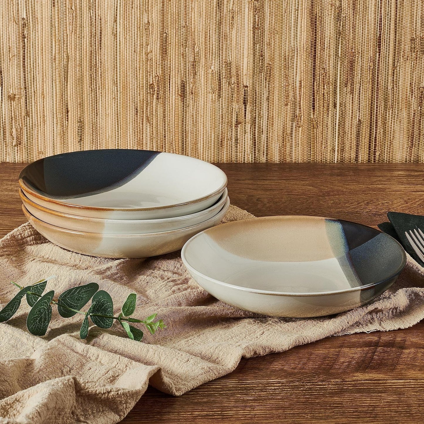 Gourmet Basics by Mikasa Caden Set of 4 Pasta Bowls, 8 Inch